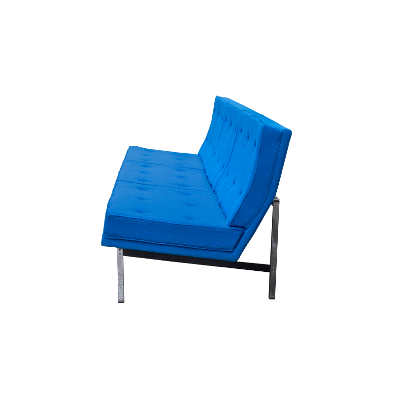 Vintage blue sofa by Florence Knoll - 1970s