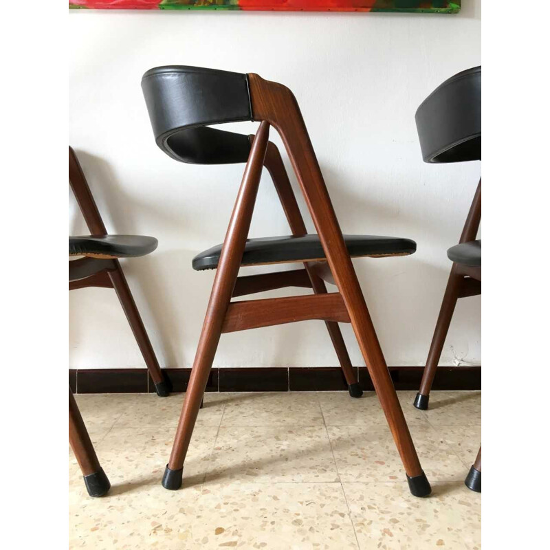 Set of 4 Scandinavian Rosewood Chairs by Kai Kristiansen - 1960s