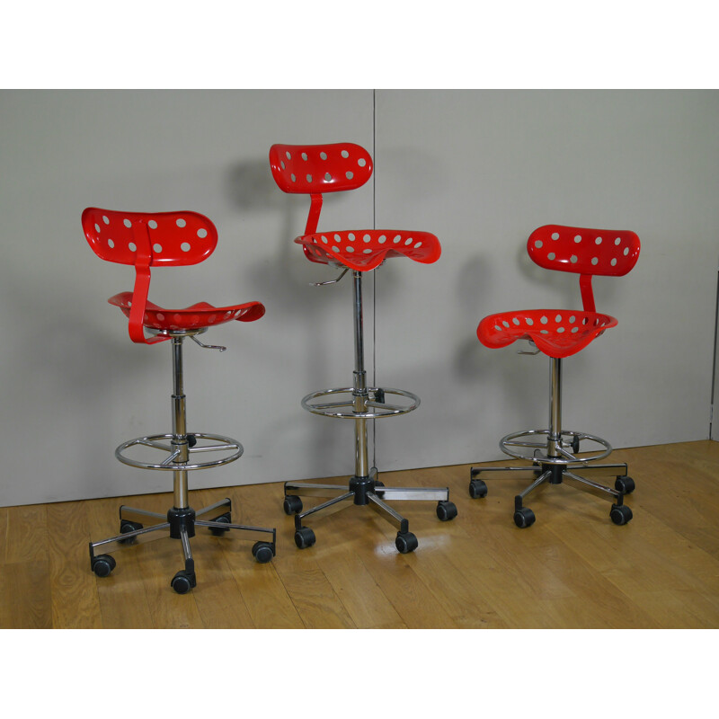 Set of 3 high chairs by Etienne Fermigier for Mirima - 1970s