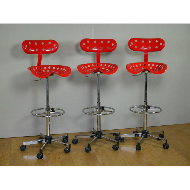 Set of 3 high chairs by Etienne Fermigier for Mirima - 1970s