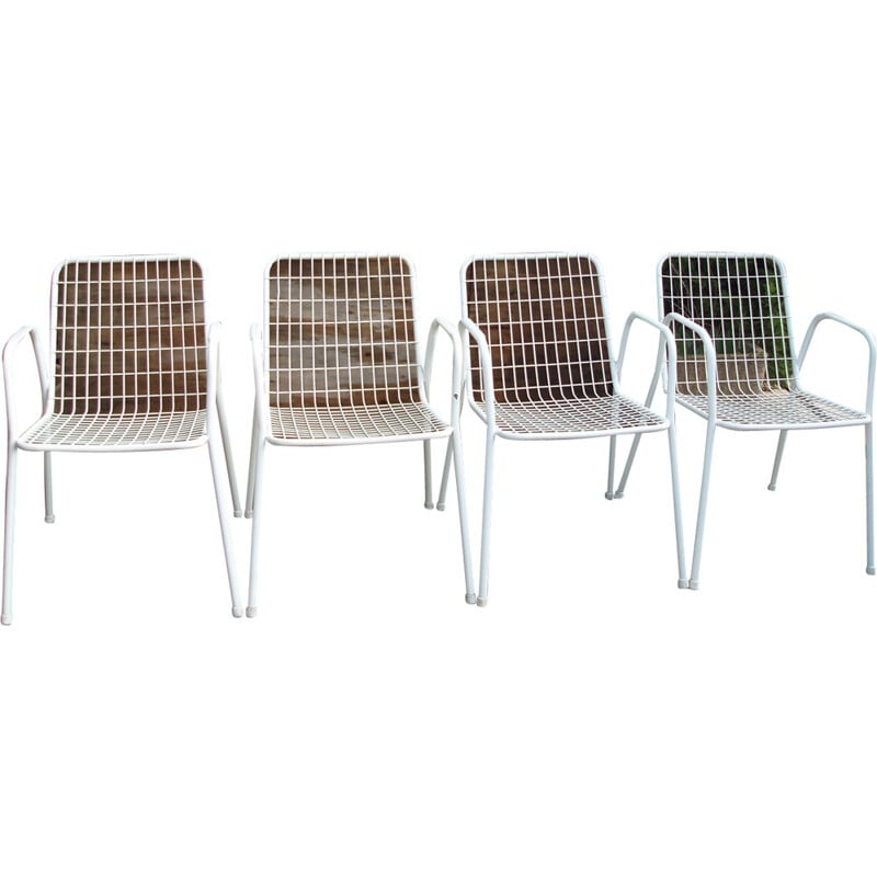Suite de 4 chaises vintage modele RIO par EMU - 1960
