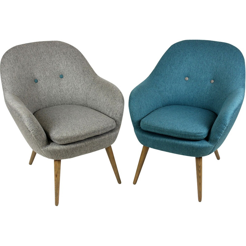 Pair of vintage lounge armchairs - 1960s