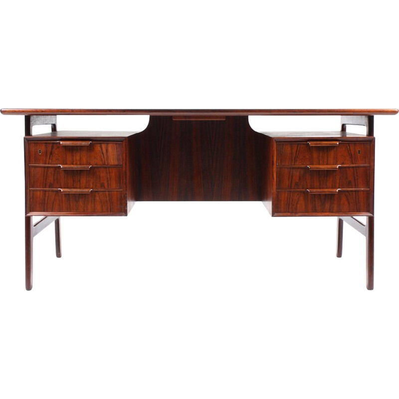 Vintage Rosewood Desk by Omann Jun - 1950s