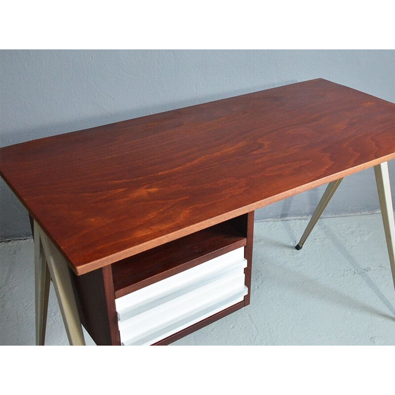 Vintage dutch Galvanitas desk - 1960s