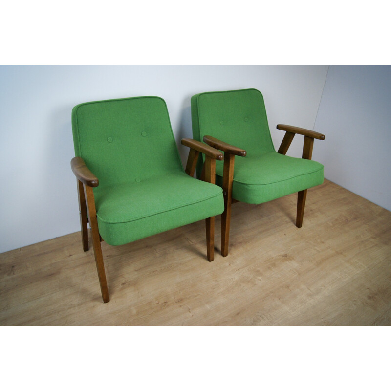 Pair of Vintage Armchairs Polish Armchairs - 1960s