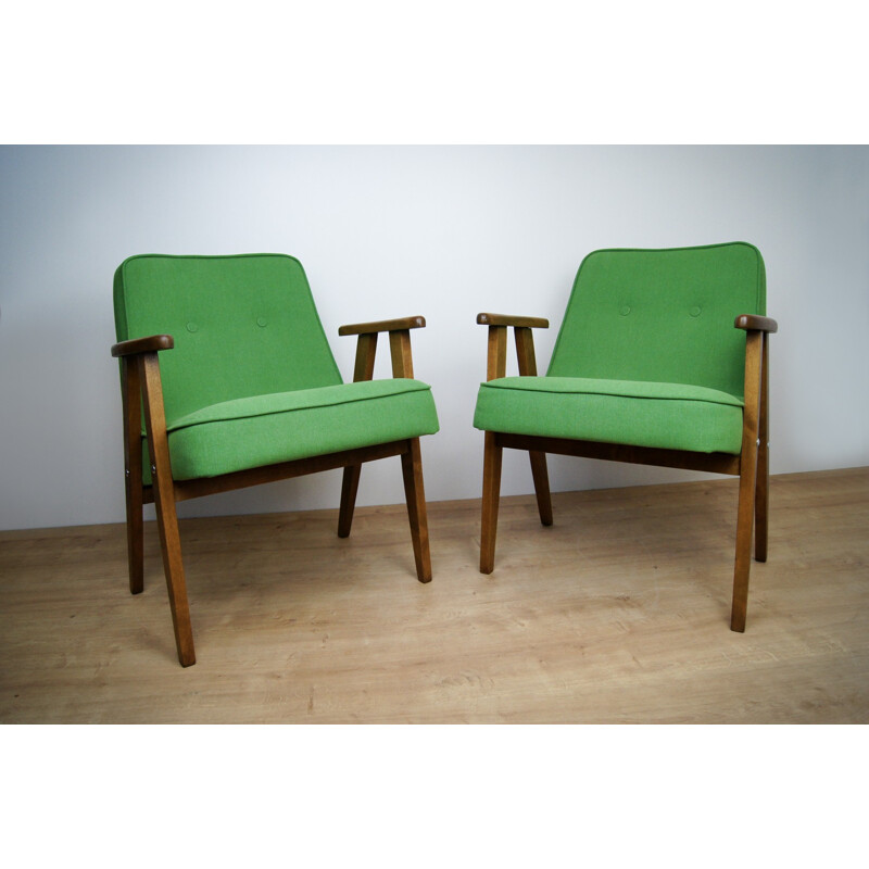 Pair of Vintage Armchairs Polish Armchairs - 1960s