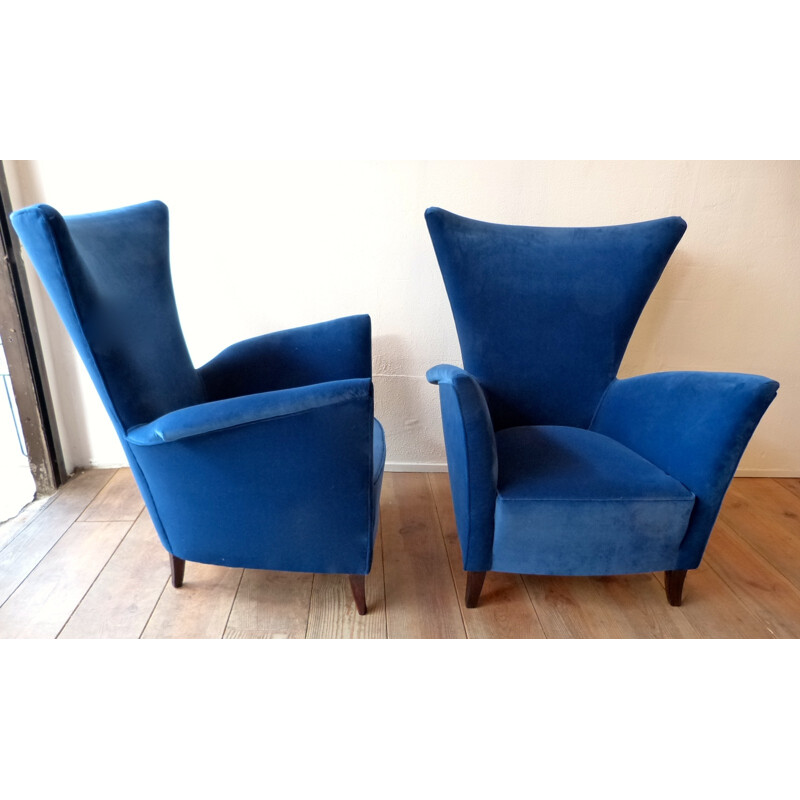 Pair of vintage Italian armchairs - 1950s