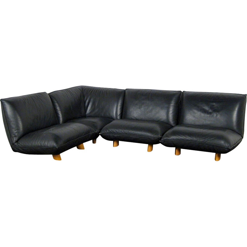 Mid-century Scandinavian leather sofa - 1970s