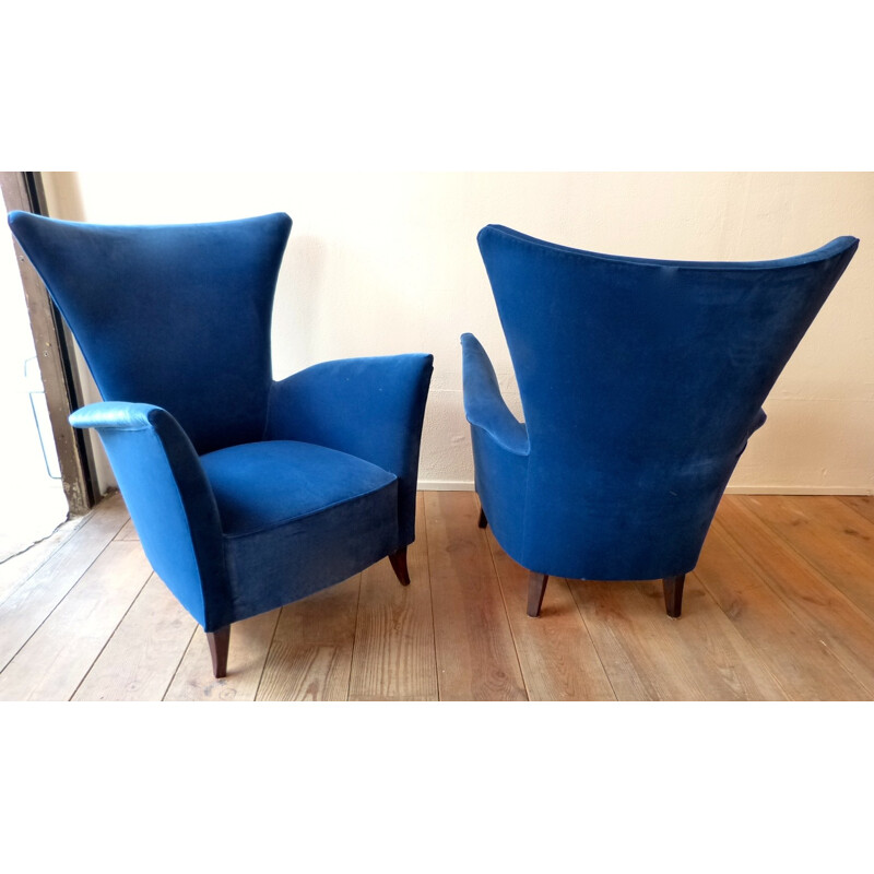 Pair of vintage Italian armchairs - 1950s