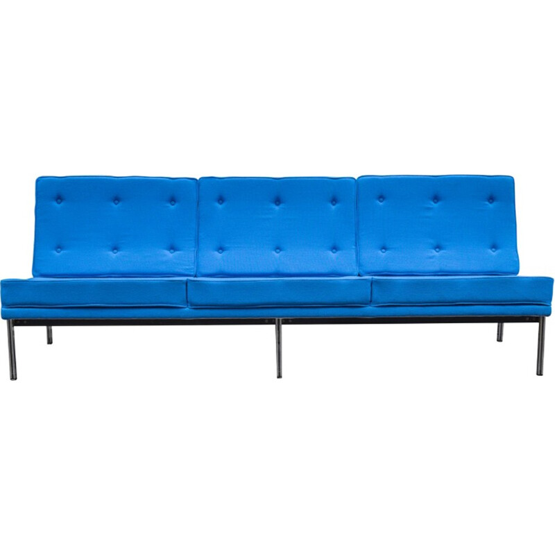 Canapé vintage bleu de Florence Knoll - 1970