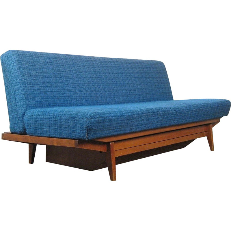 Canapé daybed bleu au design scandinave - 1950
