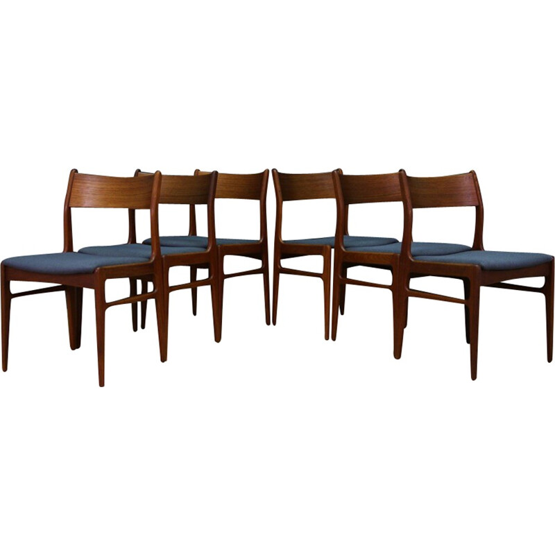 Retro vintage teak chairs for Funder-Schmidt & Madsen - 1960s