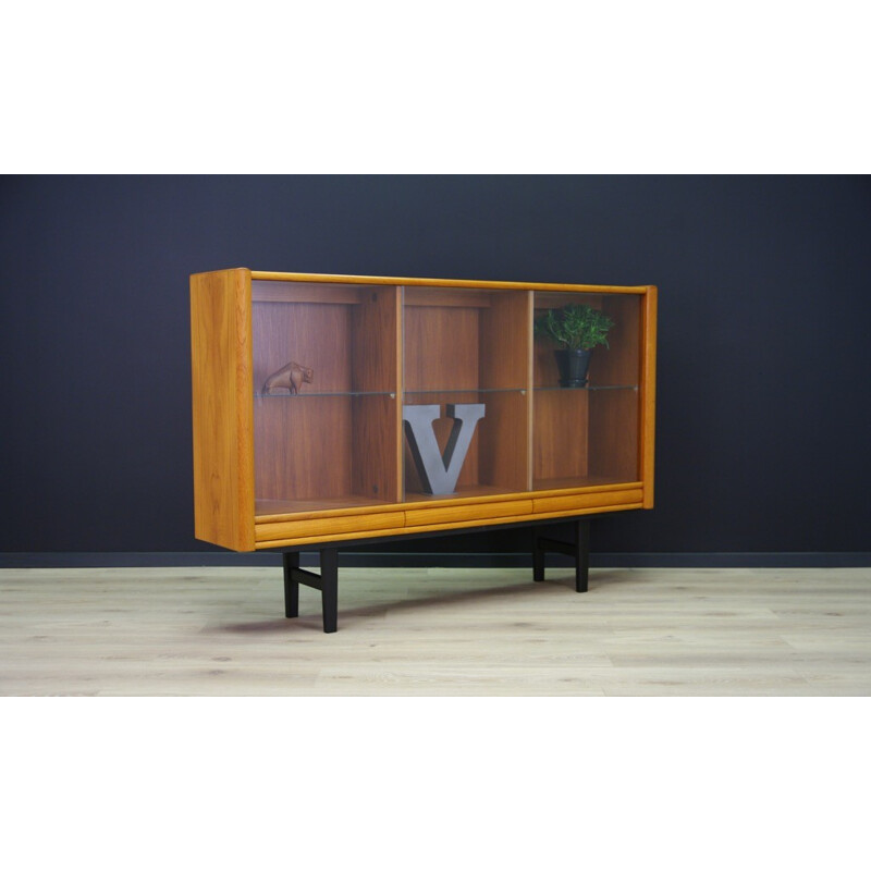 Teak highboard with glass-case by Interform Collection - 1960s