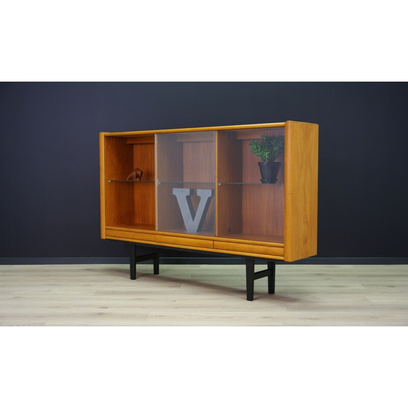 Teak highboard with glass-case by Interform Collection - 1960s