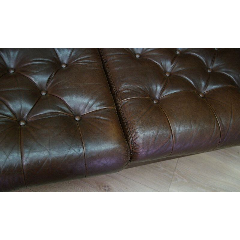 Vintage Danish sofa in leather - 1970s