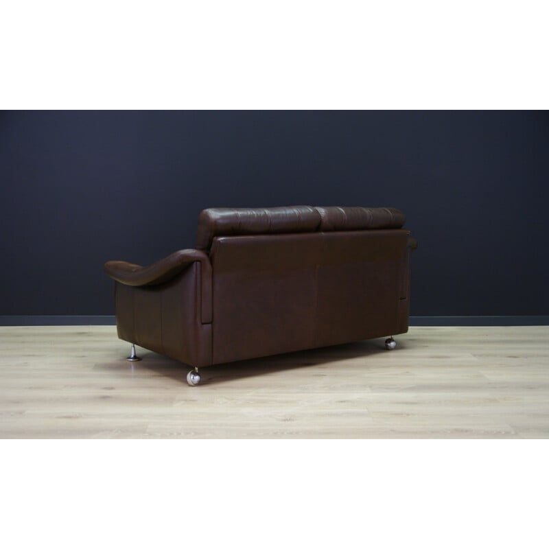 Sofa en cuir danois vintage - 1970