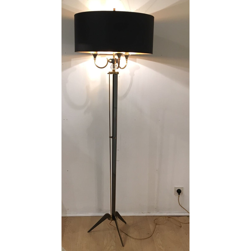 Three arms floor lamp by Arlus - 1950s