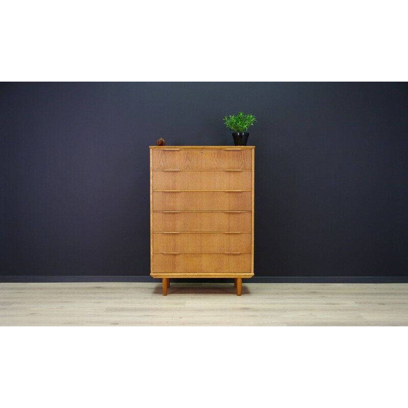 Vintage scandinavian chest of drawers in oak - 1960s