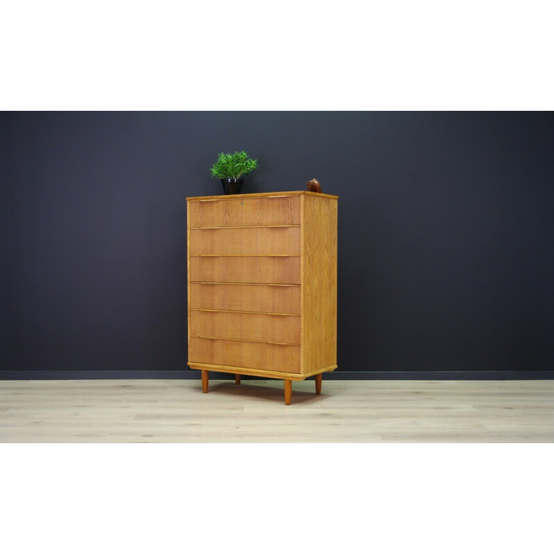 Vintage scandinavian chest of drawers in oak - 1960s