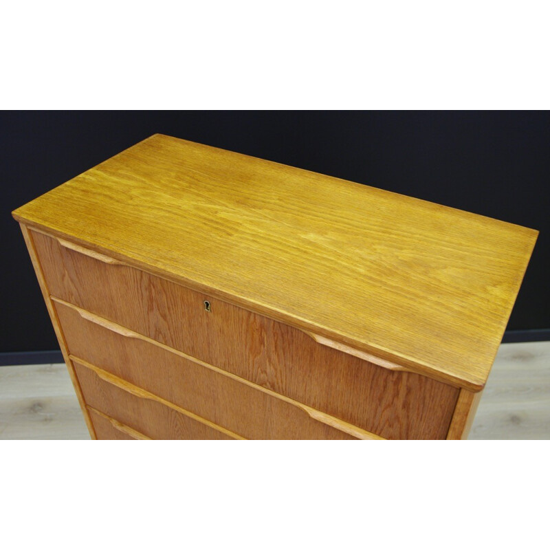Vintage scandinavian chest of drawers in oak - 1960s