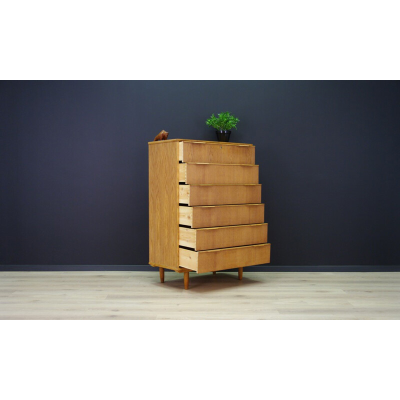 Vintage scandinavian chest of drawers in oak - 1960s