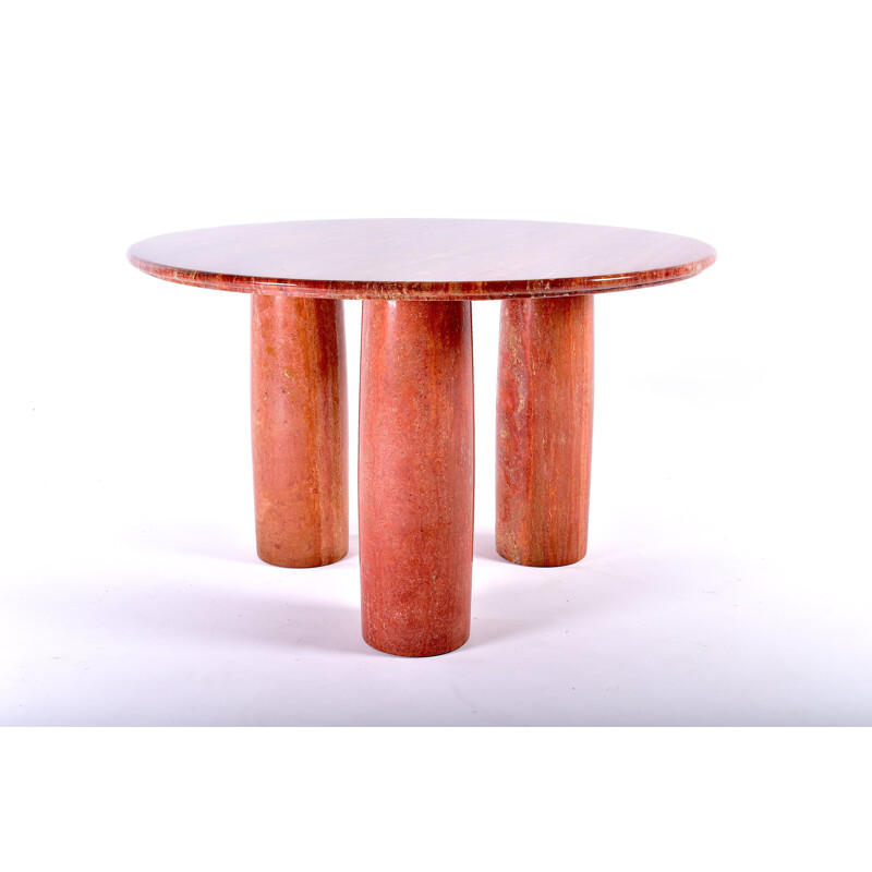 Perse red travertine table by Mario Bellini for Cassina - 1977