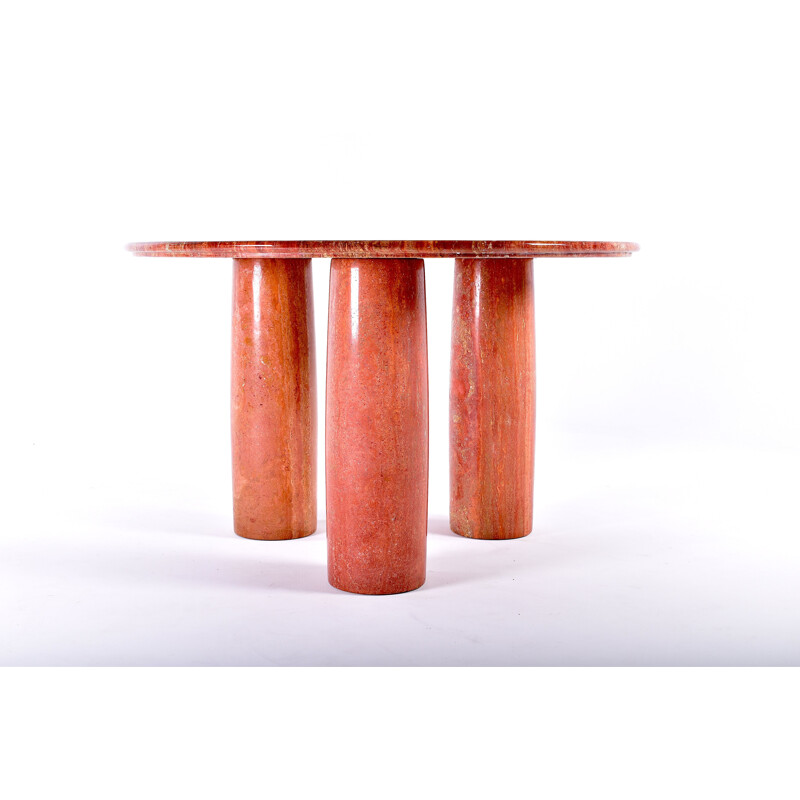 Table en travertin Perse rouge par Mario Bellini pour Cassina - 1977