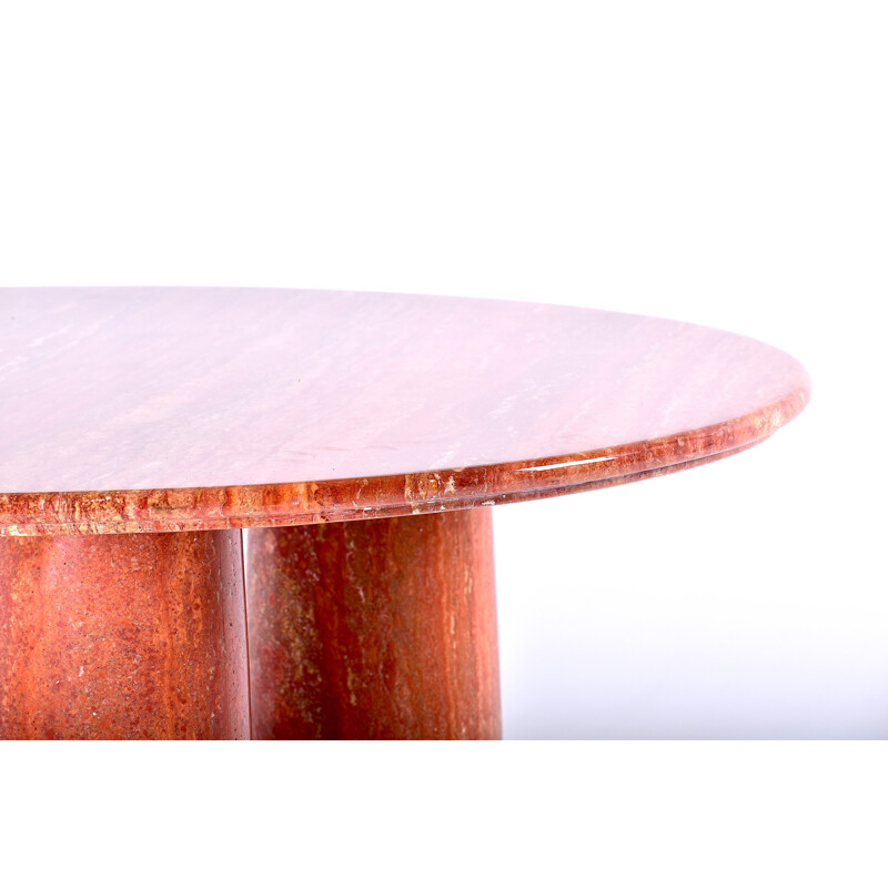 Perse red travertine table by Mario Bellini for Cassina - 1977