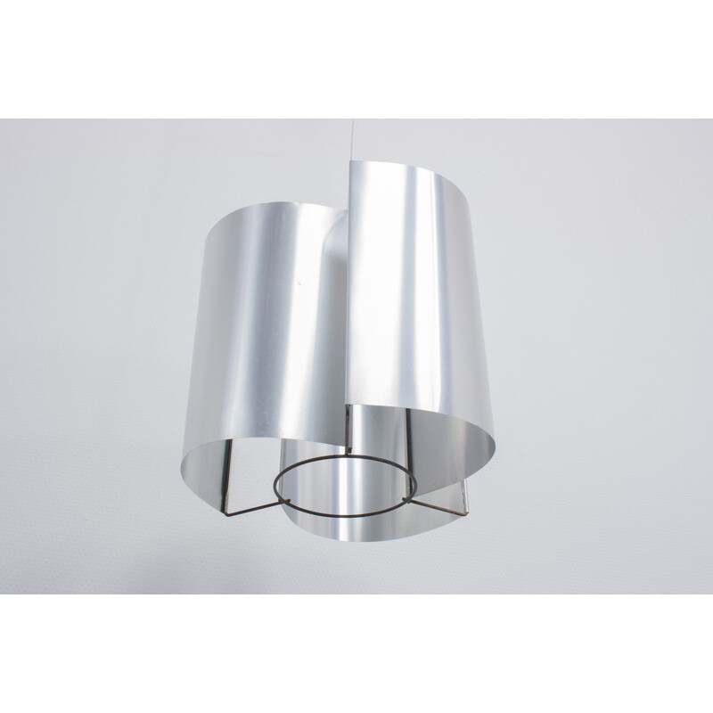 Modernist aluminum pendant lamp by Max Sauze - 1970s