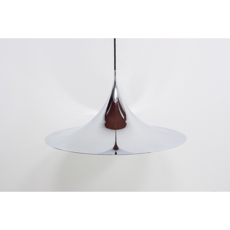 Large pendant lamp in chromed metal by Thorup & Bonderup for Fog & Morup - 1967