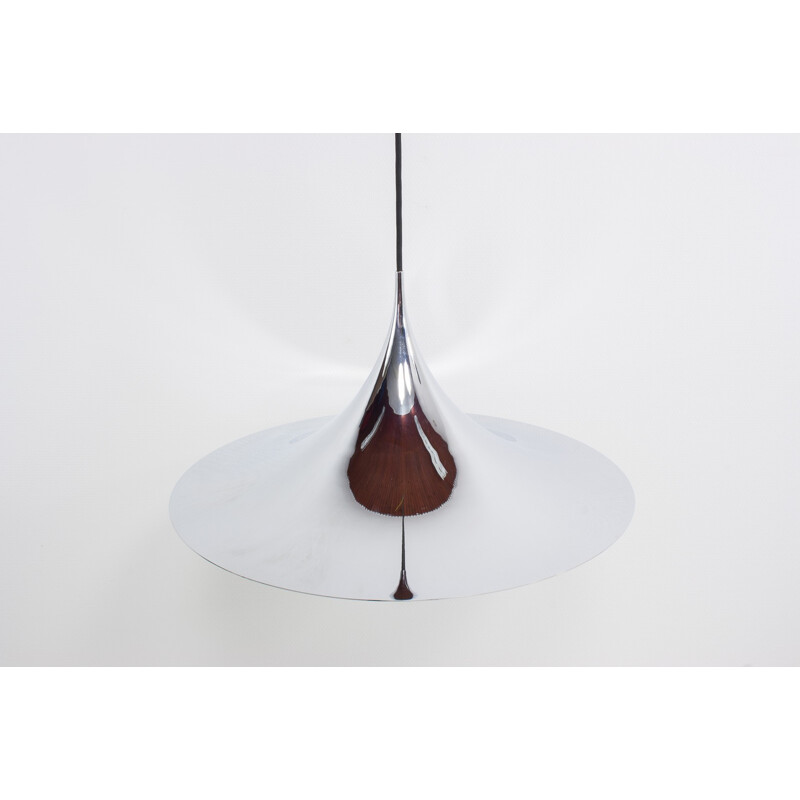 Large pendant lamp in chromed metal by Thorup & Bonderup for Fog & Morup - 1967