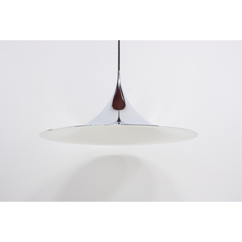 Large pendant lamp in chromed metal by Thorup & Bonderup for Fog & Morup - 1967