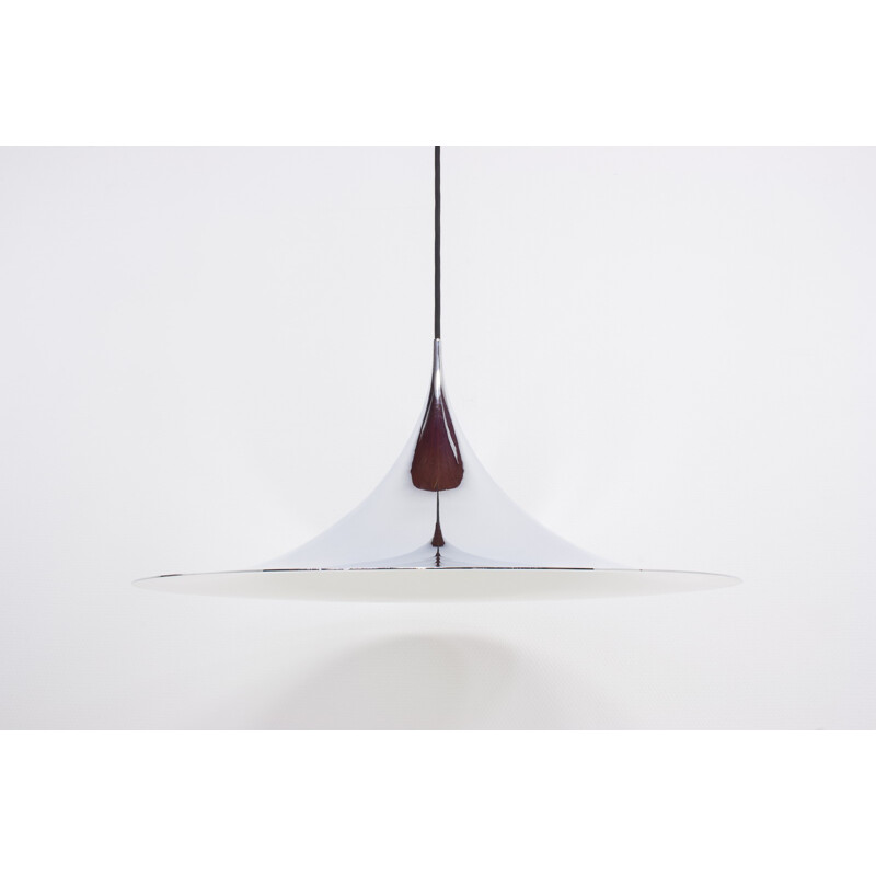 Large pendant lamp in chromed metal by Thorup & Bonderup for Fog & Morup - 1967