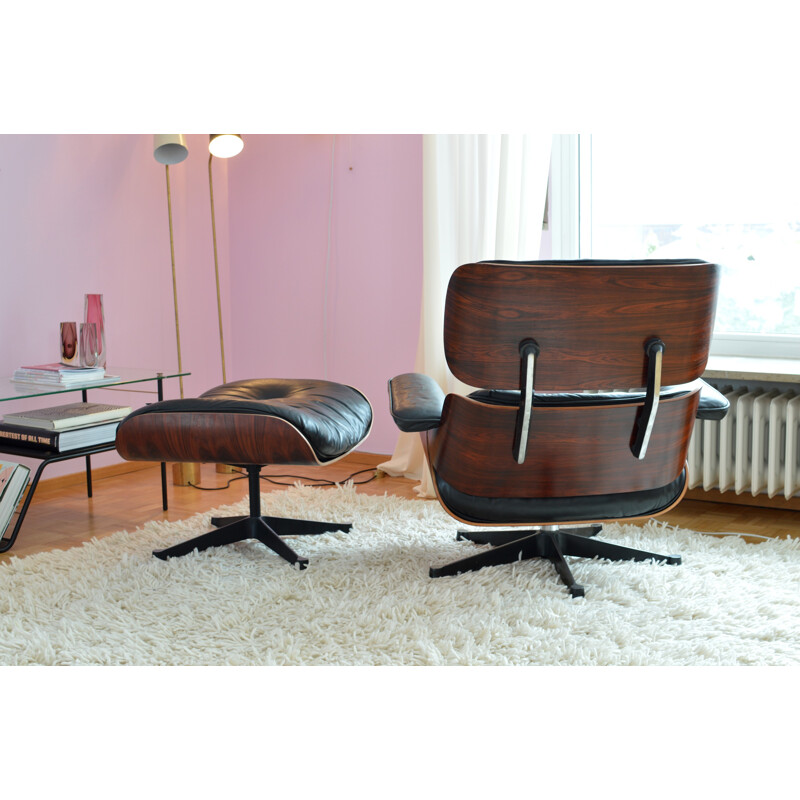 Eames lounge armchair and ottoman by Vitra - 1970s