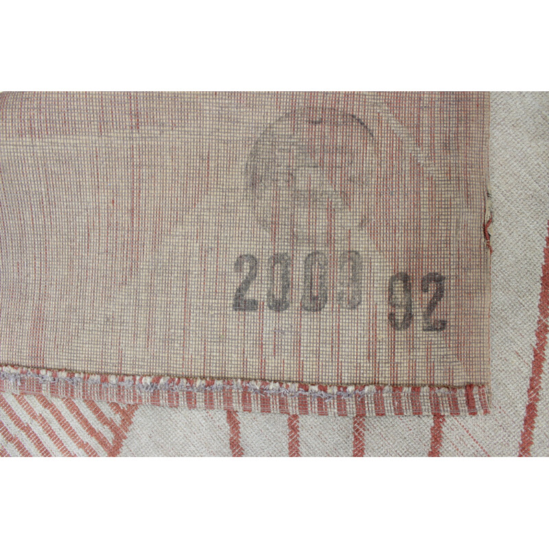Geometrischer Vintage-Teppich, Tschechoslowakei 1950
