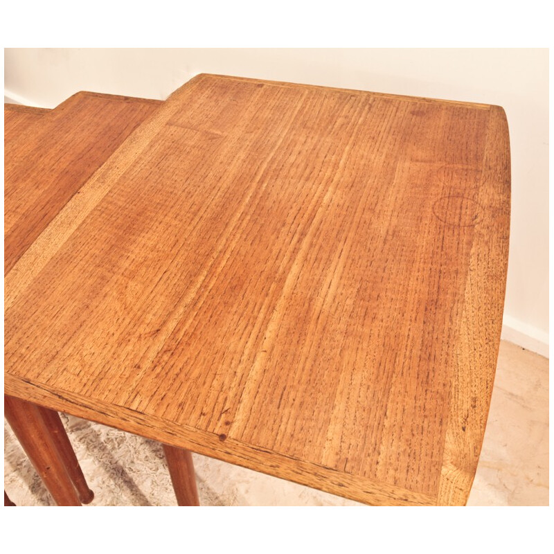 Vintage nesting tables in teak for Mobelintarsia - 1950s 