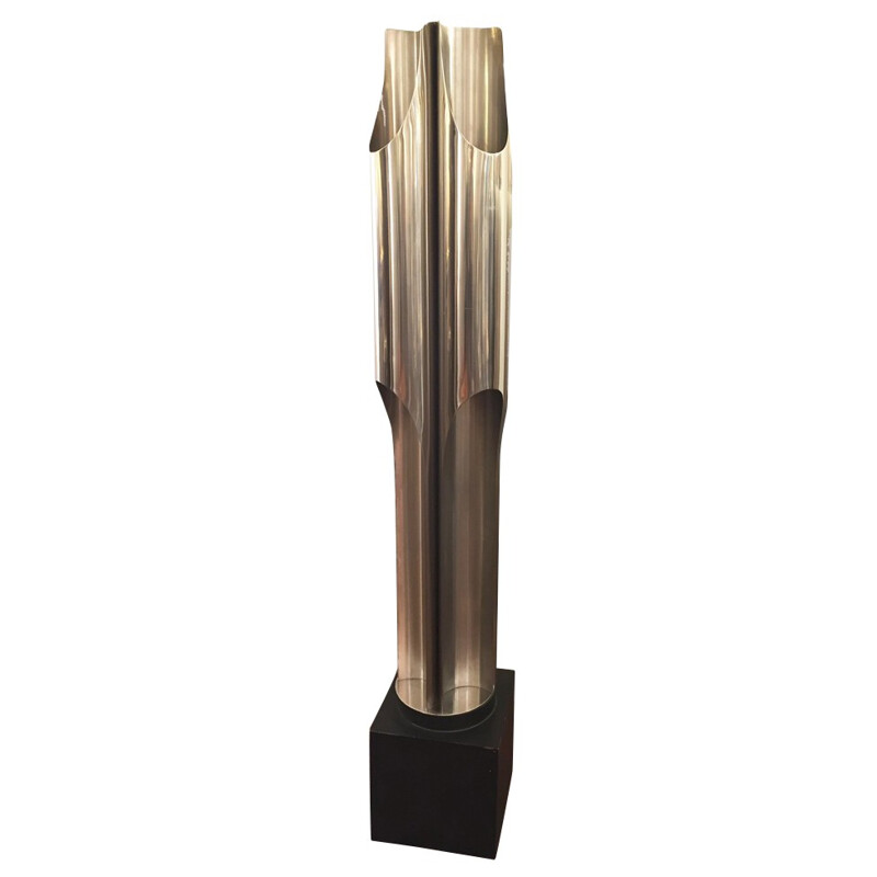 Floor lamp "Orgue" in chromed metal, Jacques CHARLES - 1970s