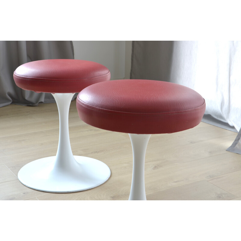 Pair of vintage Tulip stools for Arkana - 1970s