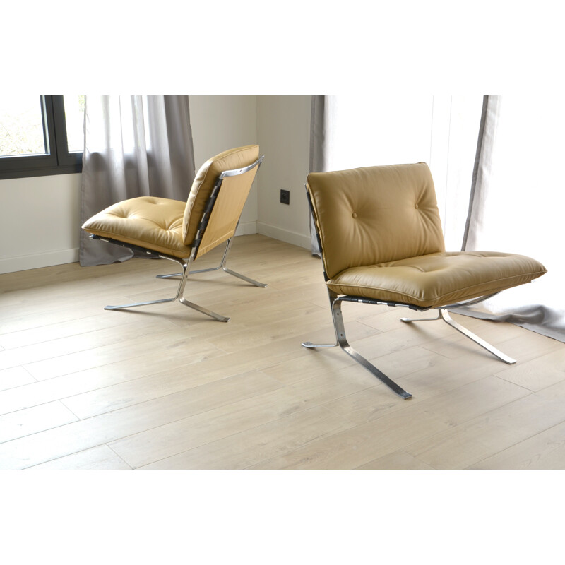 Pair of vintage "Joker" armchairs by Olivier Mourgue for Airborne - 1960s