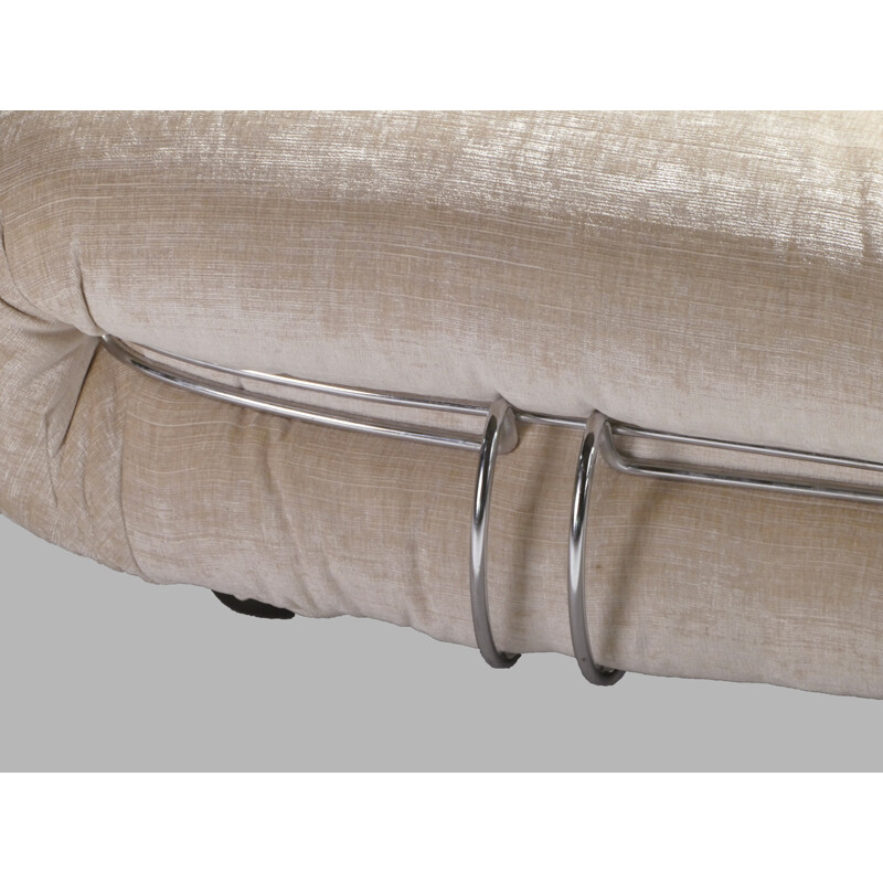 Beige "Soriana" sofa by Tobia & Afra Scarpa for Cassina - 1960s