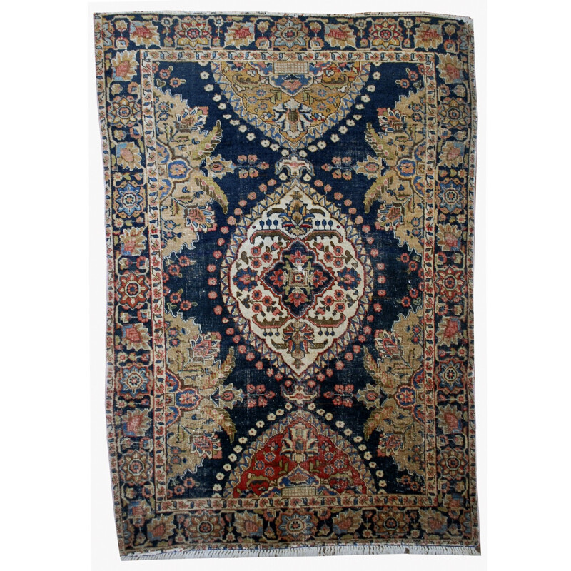 Hand made vintage rug by Persian Malayer - 1930s