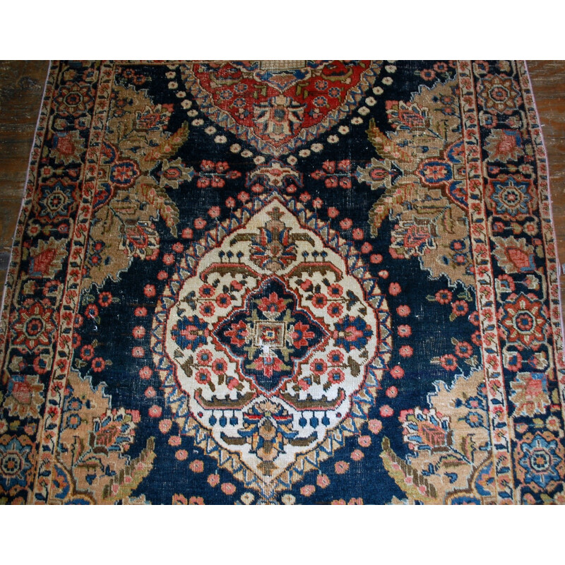 Hand made vintage rug by Persian Malayer - 1930s