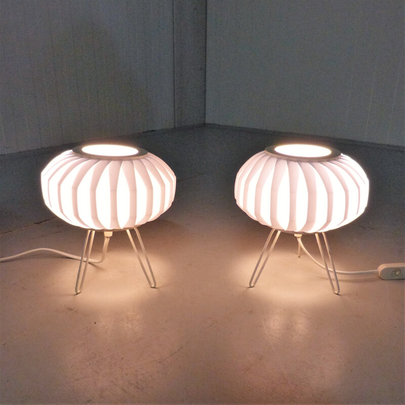 Pair of Ufo table lamps - 1950s