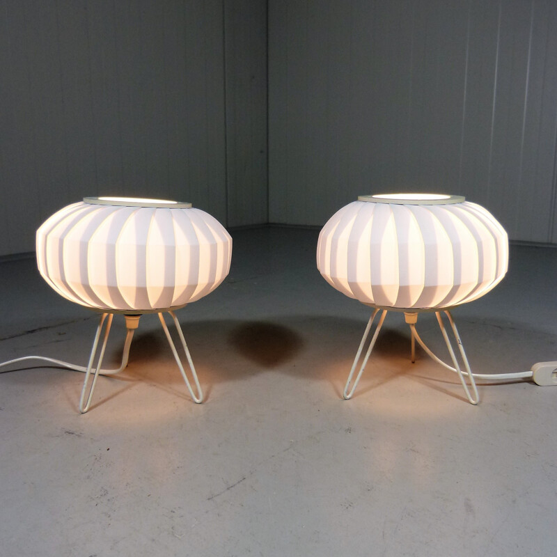 Pair of Ufo table lamps - 1950s