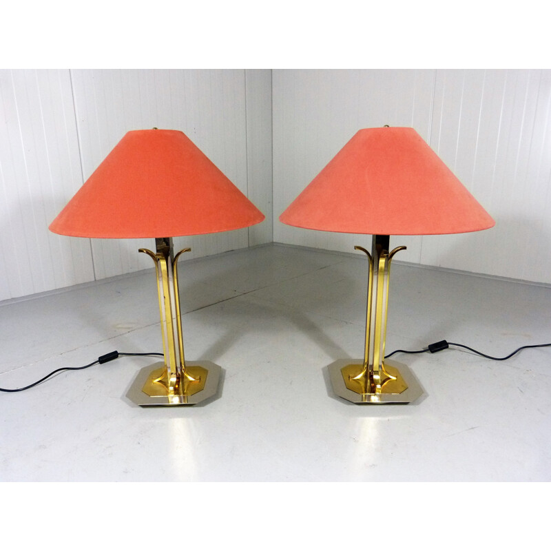 Suite de 2 lampes de table vintage - 1970