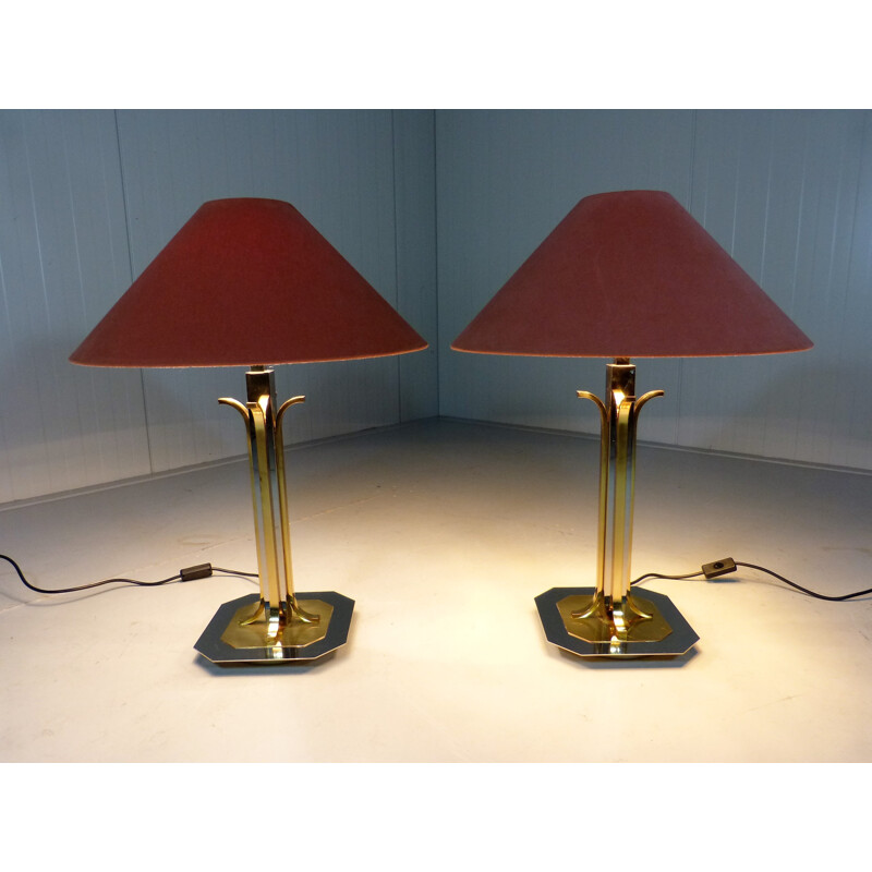 Suite de 2 lampes de table vintage - 1970