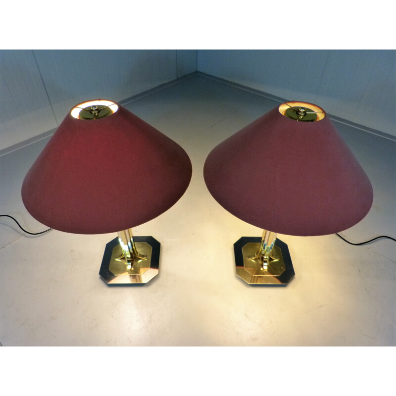 Vintage set of 2 table lamps - 1970s