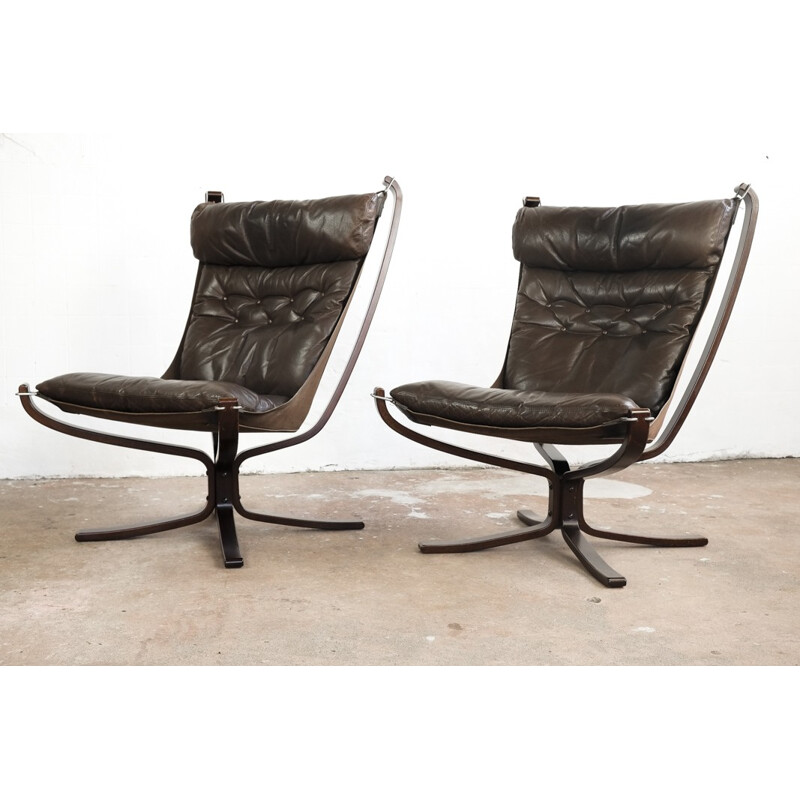 Pair of "Falcon" amchairs by Sigurd Resell for Vatne Møbler - 1970s