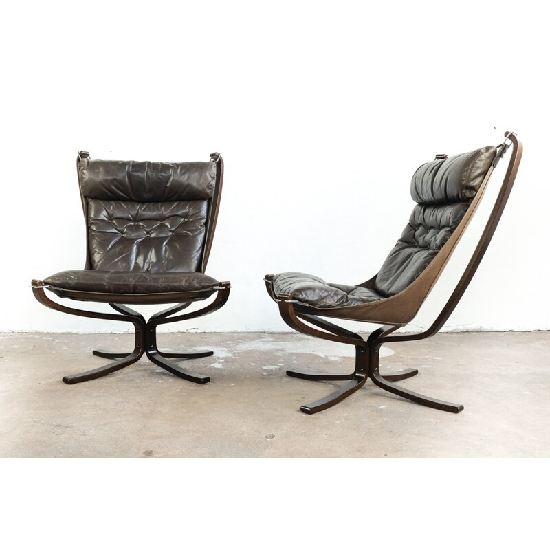 Pair of "Falcon" amchairs by Sigurd Resell for Vatne Møbler - 1970s