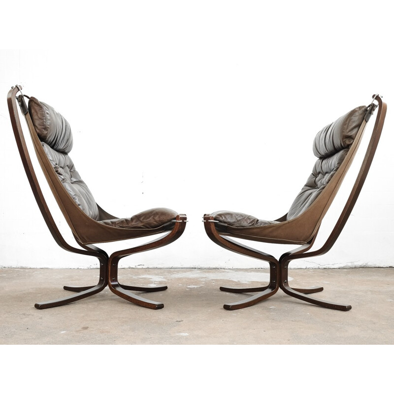 Paire de fauteuils "Falcon" par Sigurd Resell pour Vatne Møbler - 1970